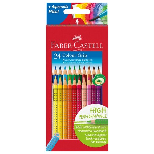 Faber-Castell Цветные карандаши Grip 24 цвета (112424), 24 шт.