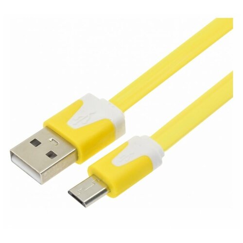 Дата-кабель М1 USB-MicroUSB, 1 м, желтый дата кабель м1 usb microusb 1 м белый