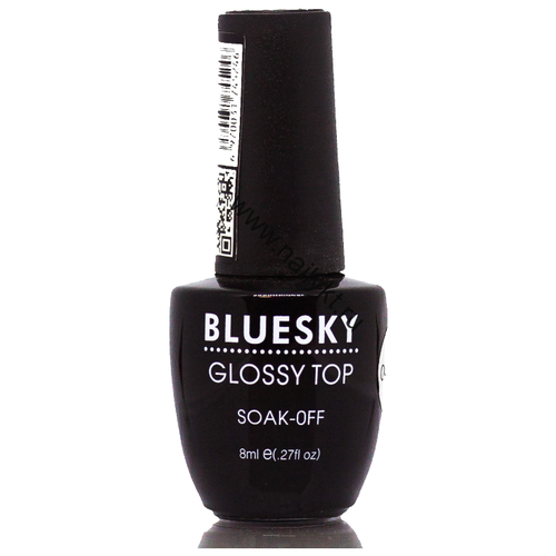 bluesky top coat no cleanse прозрачный 10 мл Bluesky Верхнее покрытие Glossy Top, прозрачный, 8 мл