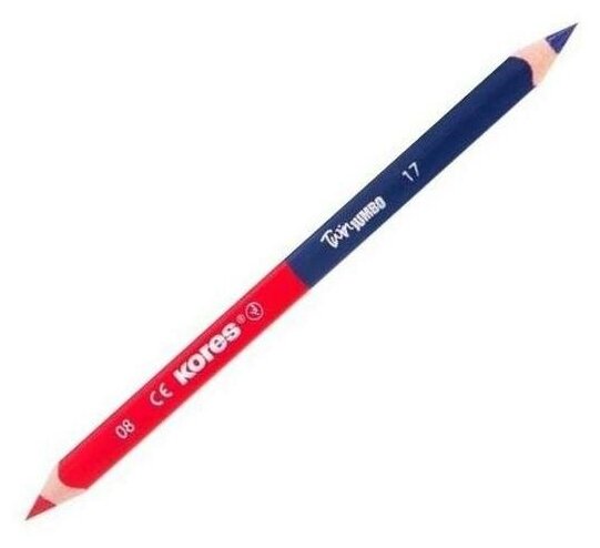 Карандаш двухцветный Kores Jumbo (красно-синий, L=175мм, D=10мм, 3гр)