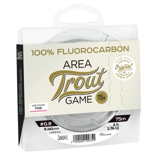 фото Леска монофильная lucky john area trout game fluorocarbon pink (lj4050-028 (75 м 0,283мм) )