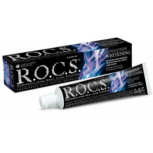 R.O.C.S. Зубная паста Sensation whitening Сенсационное Отбеливание (12) Т74гр