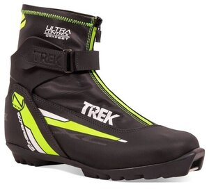 Ботинки лыжные Trek Experience1, черный (лого зеленый неон), NNN, р. 42