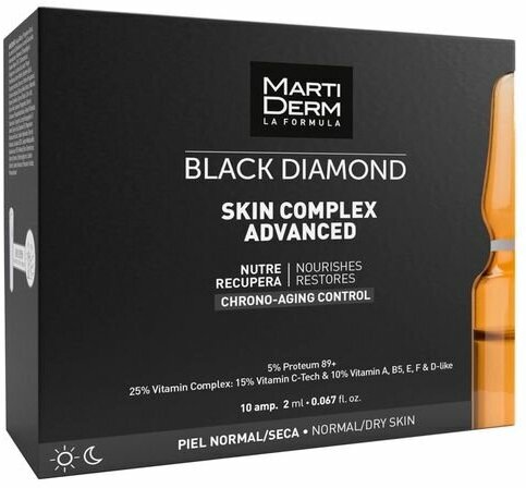 Сыворотка-уход для лица комплекс Black Diamond Skin Advanced Martiderm/Мартидерм амп. 2мл 10шт