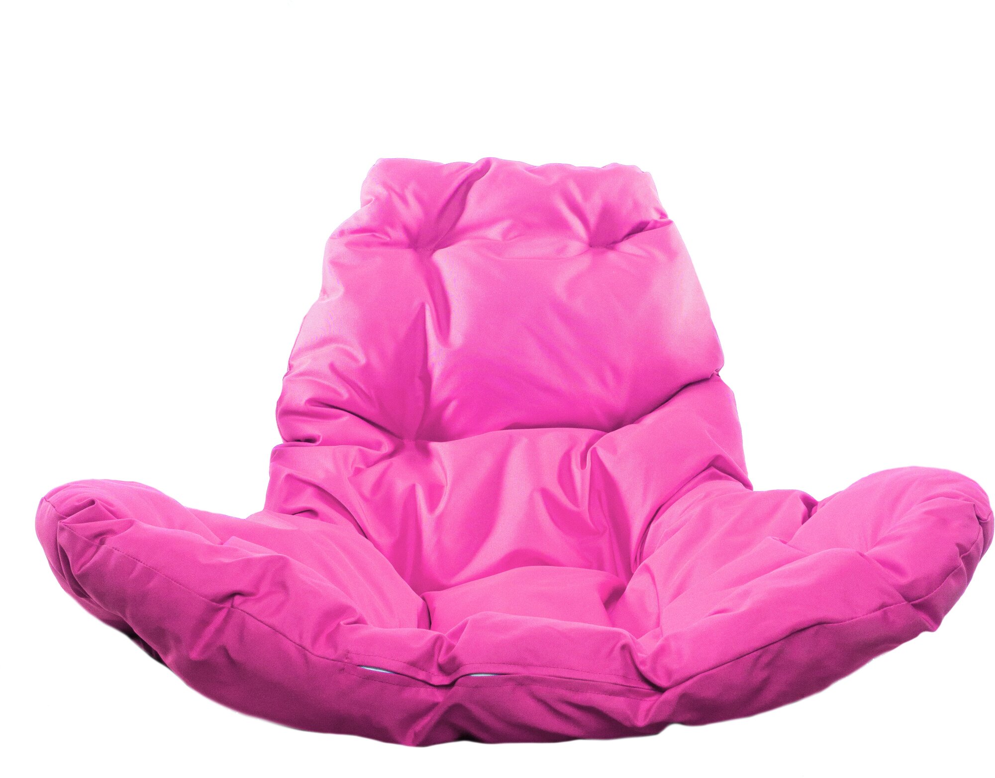 Подвесное кресло «капля» ротанг коричневое/розовая - фотография № 2