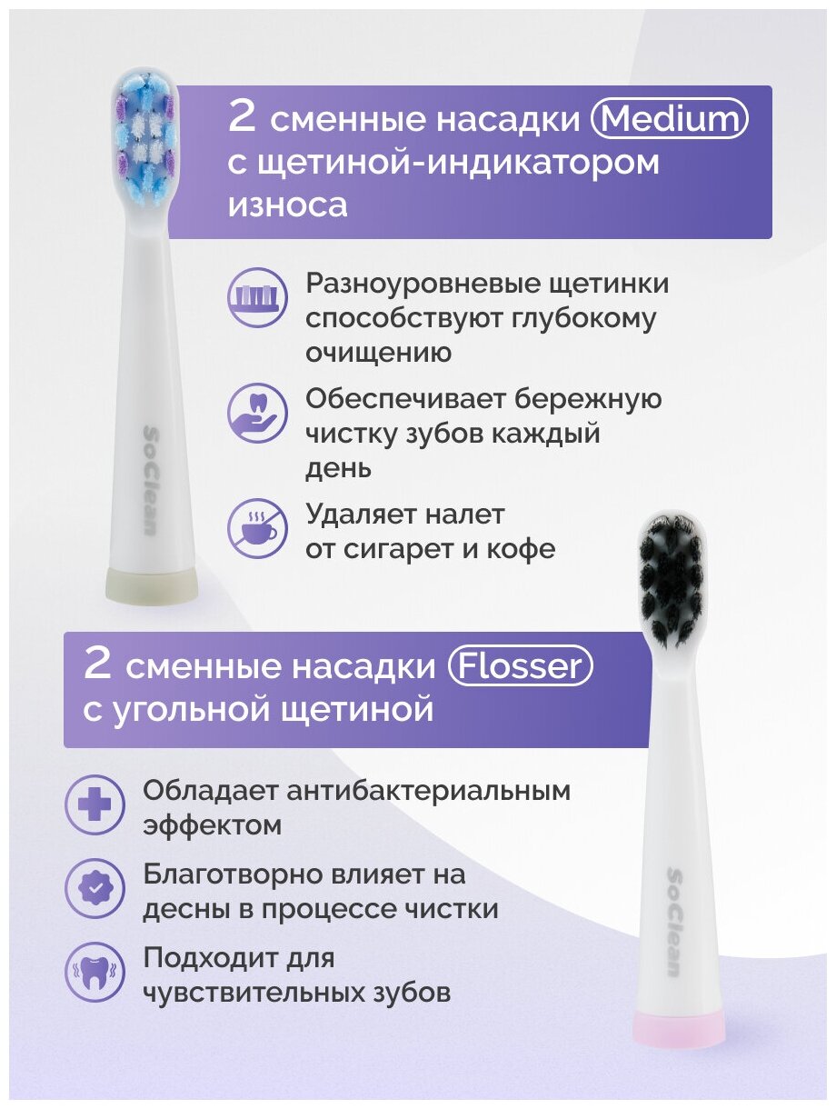 Longa Vita SoClean зубная щетка для взрослых, арт. PT4R электрическая, белая