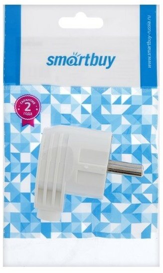 Вилка угловая Smartbuy, 16 А, 250 В, с з/к, белая - фотография № 4