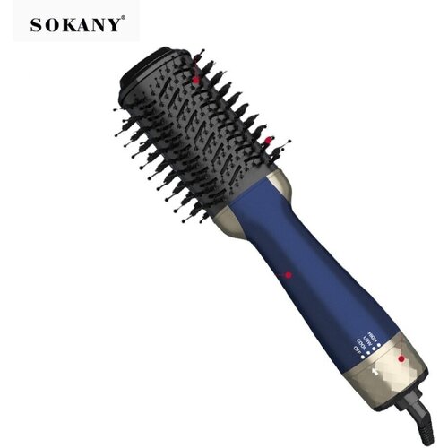 Фен-щетка для укладки волос HEALTHY HAIR/SC-904/1200 Вт/с ионизацией/для сушки и укладки/3 уровня регулировки нагрева/синий