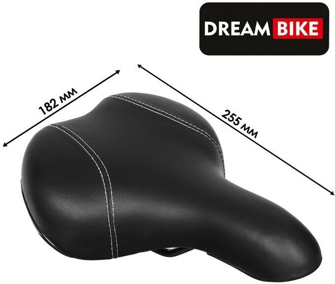 Седло Dream Bike, спорт-комфорт, цвет чёрный (1шт.)