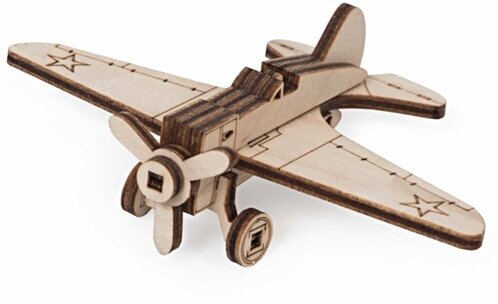 Сборная деревянная модель Lemmo Советский истребитель И-16 - фото №5