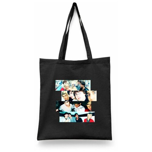 фото Сумка-шоппер унисекс каждому своё "сериал/skins/скинс" черная