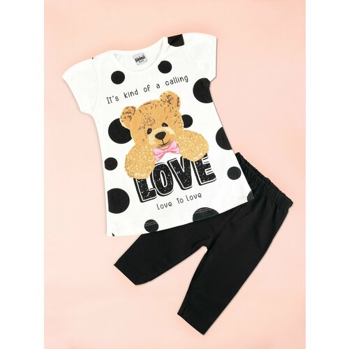 фото Комплект одежды , футболка и капри, повседневный стиль, размер 104, красный venus