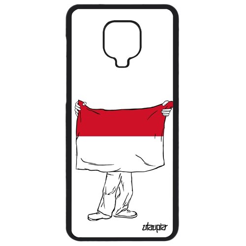 фото Чехол на мобильный redmi note 9s, "флаг монако с руками" страна патриот utaupia