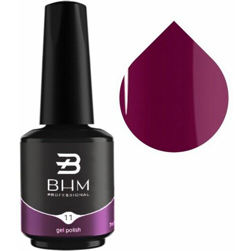 BHM Professional Гель-лак для ногтей / Рlum wine 011, 7 мл