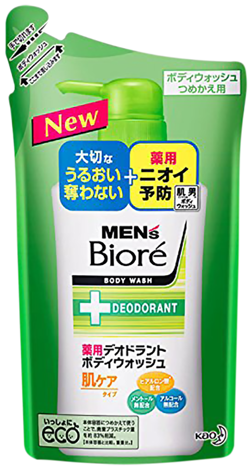 Kao Мыло жидкое Mens Biore Deodorant с цветочным ароматом, 380 мл