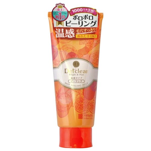 Meishoku пилинг-гель для лица Detclear Hot peeling jelly с AHA и BHA и эффектом сильного скатывания (c разогревающим эффектом), 180 мл, 180 г пилинг гель для лица с разогревающим эффектом detclear aha