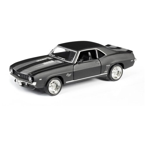 Легковой автомобиль RMZ City Chevrolet Camaro SS 1969 (554026) 1:36, 12.5 см, матовый серый легковой автомобиль rmz city chevrolet camaro 344004sm a 1 64 9 см матовый желтый