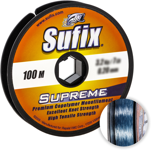 Леска Sufix Supreme 0,6мм. 24кг. 100м. /голубой