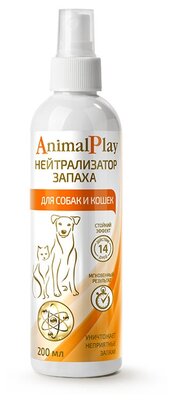 Спрей зоогигиенический Animal Play Нейтрализатор запаха для собак и кошек, 200мл