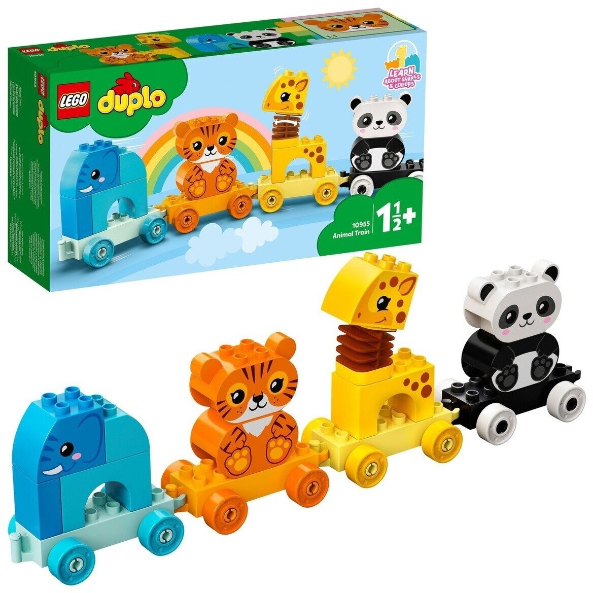 Конструктор LEGO DUPLO 10955 "Поезд для животных", 15 деталей
