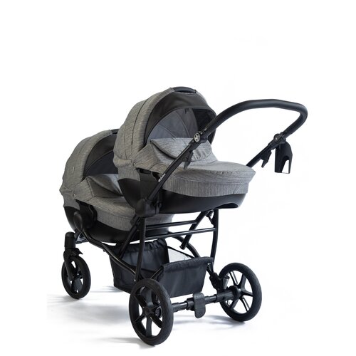 Универсальная коляска для двойни Mr Sandman (1+1), цвет серый джинс