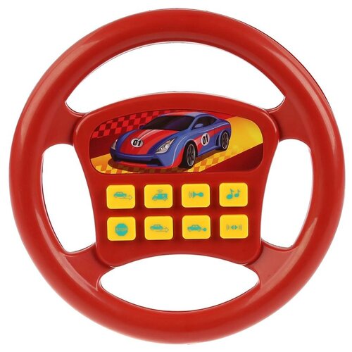 Развивающая игрушка Играем вместе Музыкальный руль (A695-H05002-R3), красный