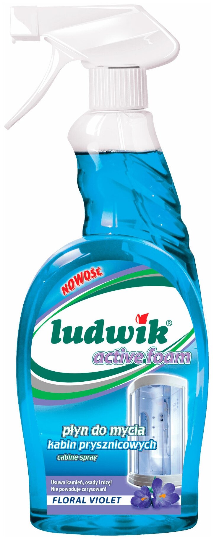 Средство для мытья душевых кабин активная пена "Ludwik", 750 мл