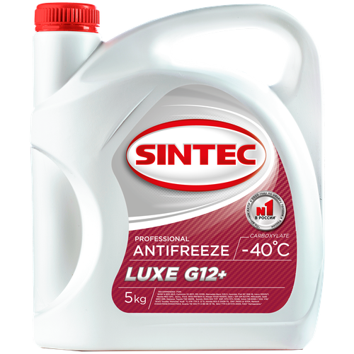 Антифриз Sintec Lux G12 -40с Красно-Оранжевый 5кг SINTEC арт. 614500