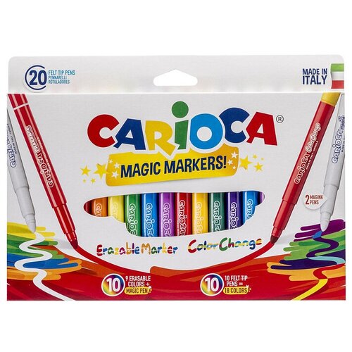 Carioca Фломастеры Magic Markers (41369), черный, 18 шт.