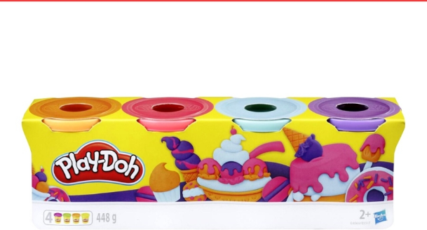 Масса для лепки Play-Doh Набор 4 банки, пастельные цвета, 448 гр (E4869/B5517)