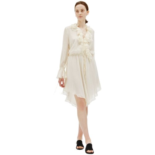 фото Blumarine асимметричное платье с оборками 40