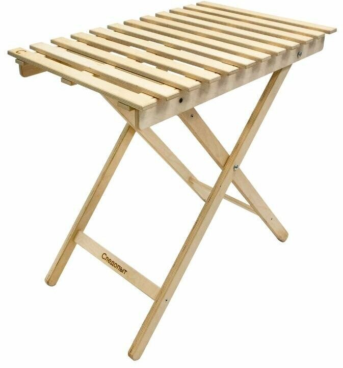 Стол складной садовый "следопыт" фанера 10 и 18 мм 600х400х600 мм / Складной стол для дачи / Деревянный столик для двоих / Складной стол на балкон