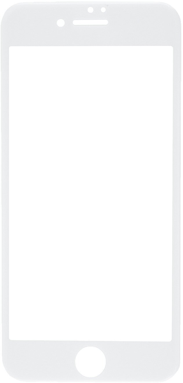 Защитное стекло на iPhone 7/ Айфон 7 (4.7") Full Screen; tempered glass/ суперпрозрачное/ 3D/ 3Д/ олеофобное покрытие белая / глянцевое
