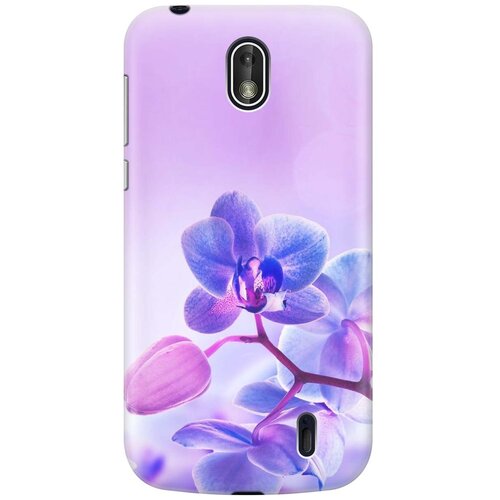 фото Cиликоновый чехол на nokia 1 / нокиа 1 с принтом "лиловые орхидеи" gosso