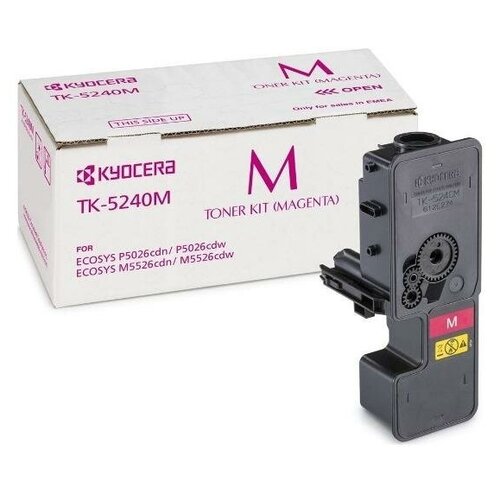 Тонер-картридж Kyocera TK-5240M для P5026cdn/cdw, M5526cdn/cdw пурпурный (3 000 стр.)