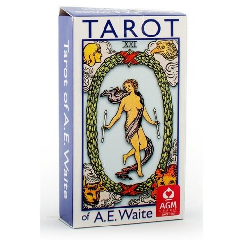 Гадальные карты AGM-Urania Таро A.E.Waite Tarot Blue Edition - Pocket, 78 карт, разноцветный, 200 гадальные карты agm urania таро a e waite tarot blue edition standard 78 карт синий белый 200