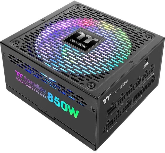 Блок питания Thermaltake ATX 850W Toughpower GF2 ARGB 80+ gold 24pin APFC 140mm fan color LED 9xSATA Cab Manag RTL