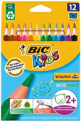 BIC Цветные карандаши Evolution Triangle 12 цветов (8297356)