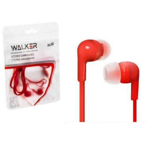 Наушники внутриканальные Walker H130 красный 40300₽