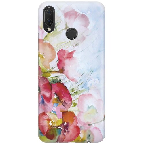 фото Cиликоновый чехол на huawei nova 3i / p smart plus / хуавей нова 3 ай / п смарт плюс с принтом "акварельные цветы" gosso