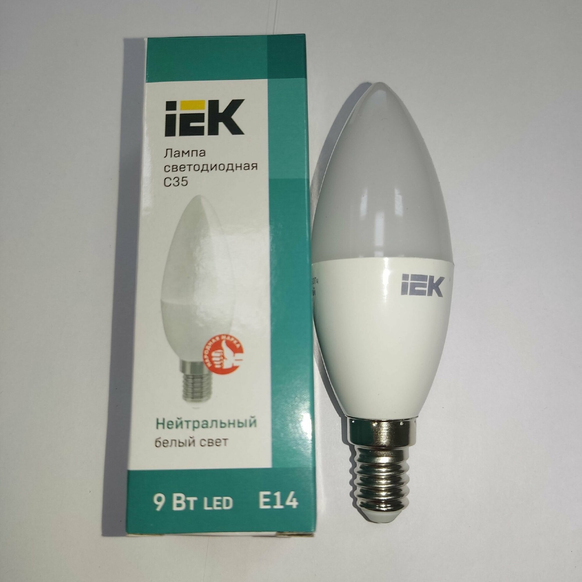 Лампа светодиодная IEK ECO 4000K E14 C35