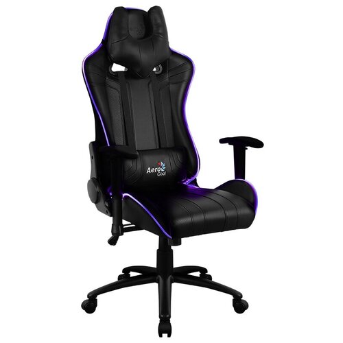 фото Компьютерное кресло aerocool ac120 air rgb игровое, обивка: искусственная кожа, цвет: черный