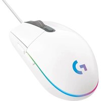 Мышь Logitech, мышь игровая, мышь оптическая, мышь проводная, USB, мышь 8000 dpi, мышь белого цвета