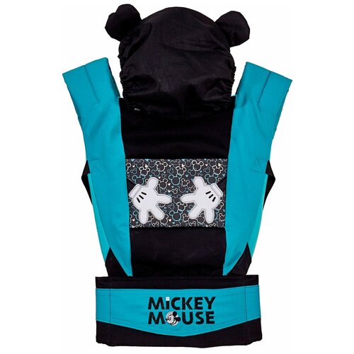 Рюкзак-кенгуру POLINI kids Disney baby Микки Маус, с вышивкой, черный/голубой
