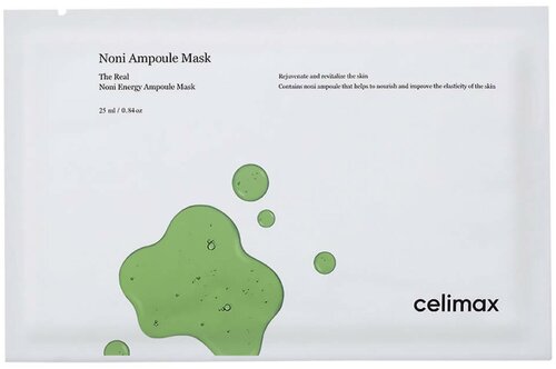 Тканевая маска с экстрактом нони и гиалуроновой кислотой Celimax The Real Noni Energy Ampoule Mask, 25 мл