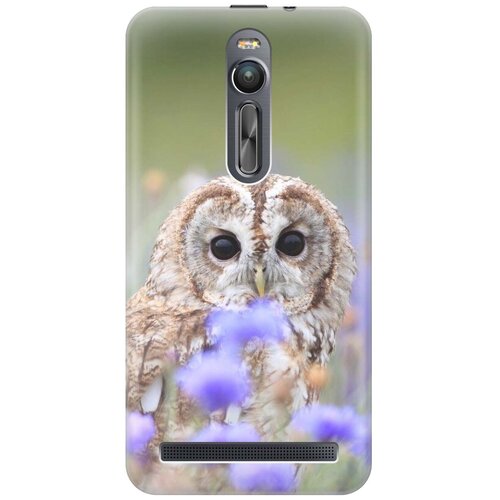 фото Cиликоновый чехол на asus zenfone 2 (ze551ml) / асус зенфон 2 с принтом "сова и васильки" gosso