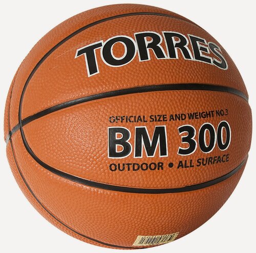 Изображение товара Мяч баскетбольный Torres Bm300, B02013, School Line, размер 3