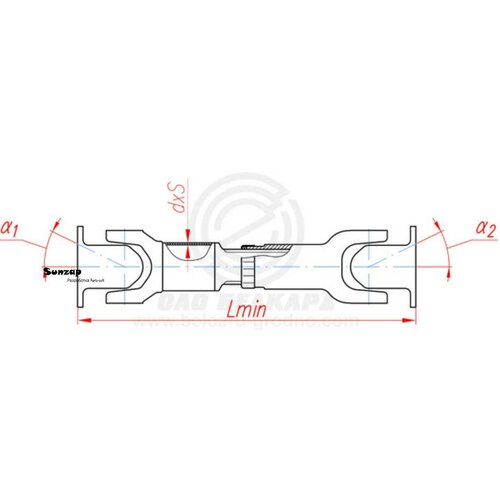 BELCARD 66-2201010-03 Вал карданный ГАЗ-66 задний передний L1135мм белкард 25950₽