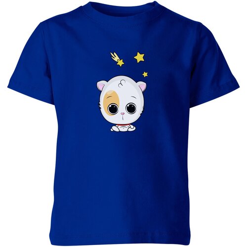 Футболка Us Basic, размер 4, синий мужская футболка кот и звезды s черный