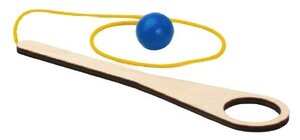 Развивающая интерактивная детская деревянная игрушка из детства "Поймай шарик в кольцо" для детей от 4-х лет: развитие моторики, внимания и тактильных навыков малышей